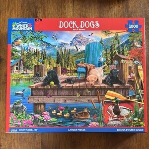White Mountain Dock Dogs Puzzle - 1000 Pieces